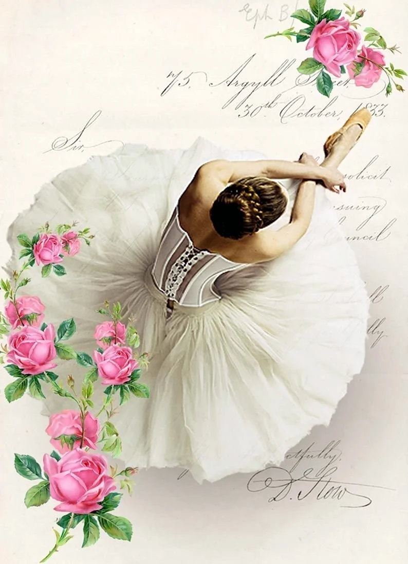 Винтажные балерины открытка