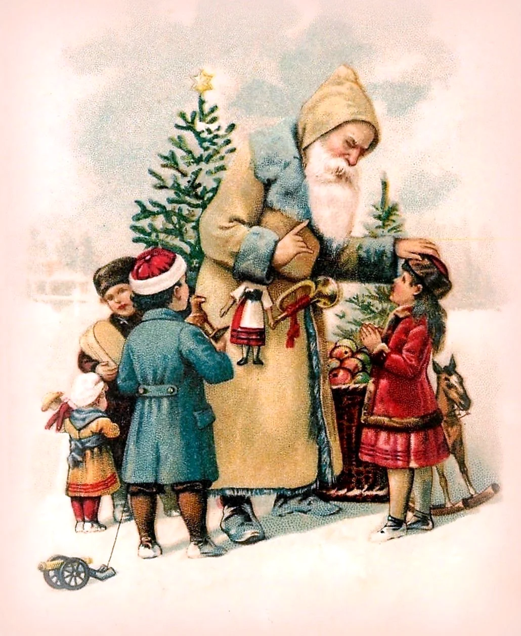 Винтажные открытки Merry Christmas открытка
