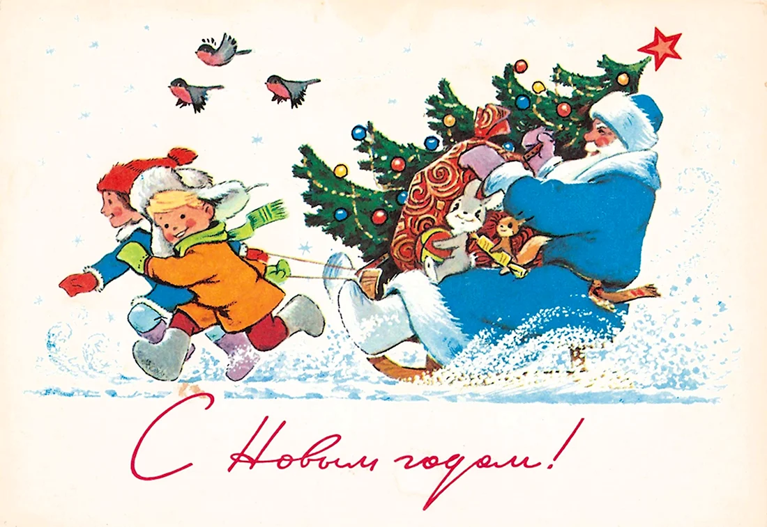 Владимир Зарубин дед Мороз открытка