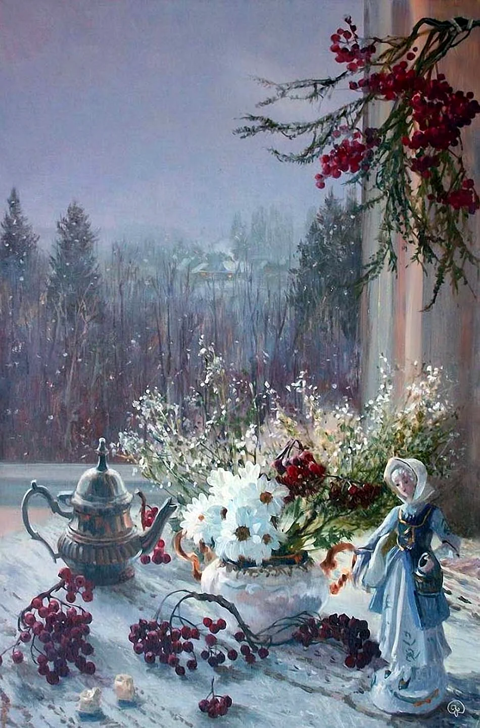 Владимир Жданов первый снег открытка