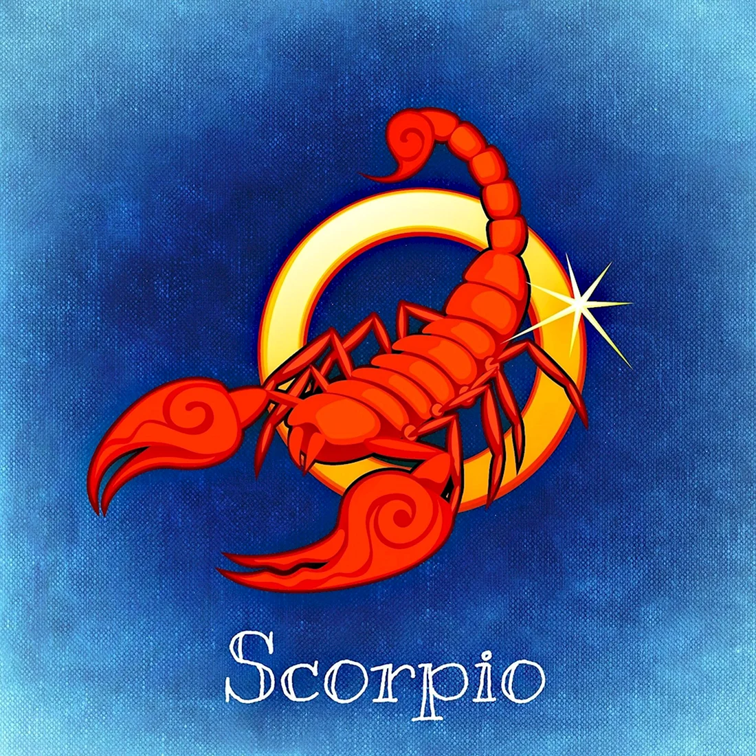 Знак зодиака Скорпион. Открытка для мужчины