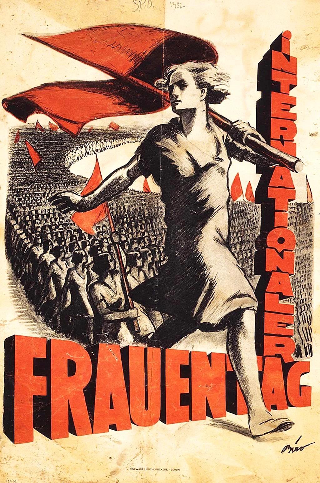 8 Марта немецкий плакат. Поздравление на праздник