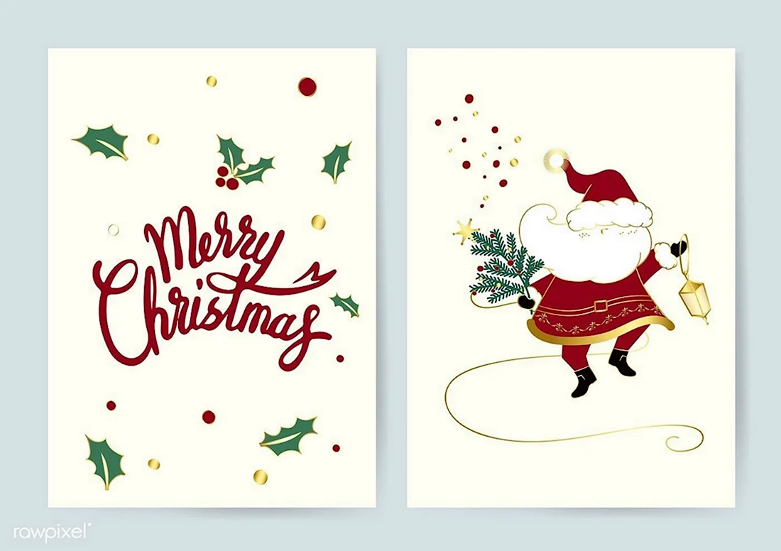 Christmas Card векторное изображение. Открытка с поздравлением
