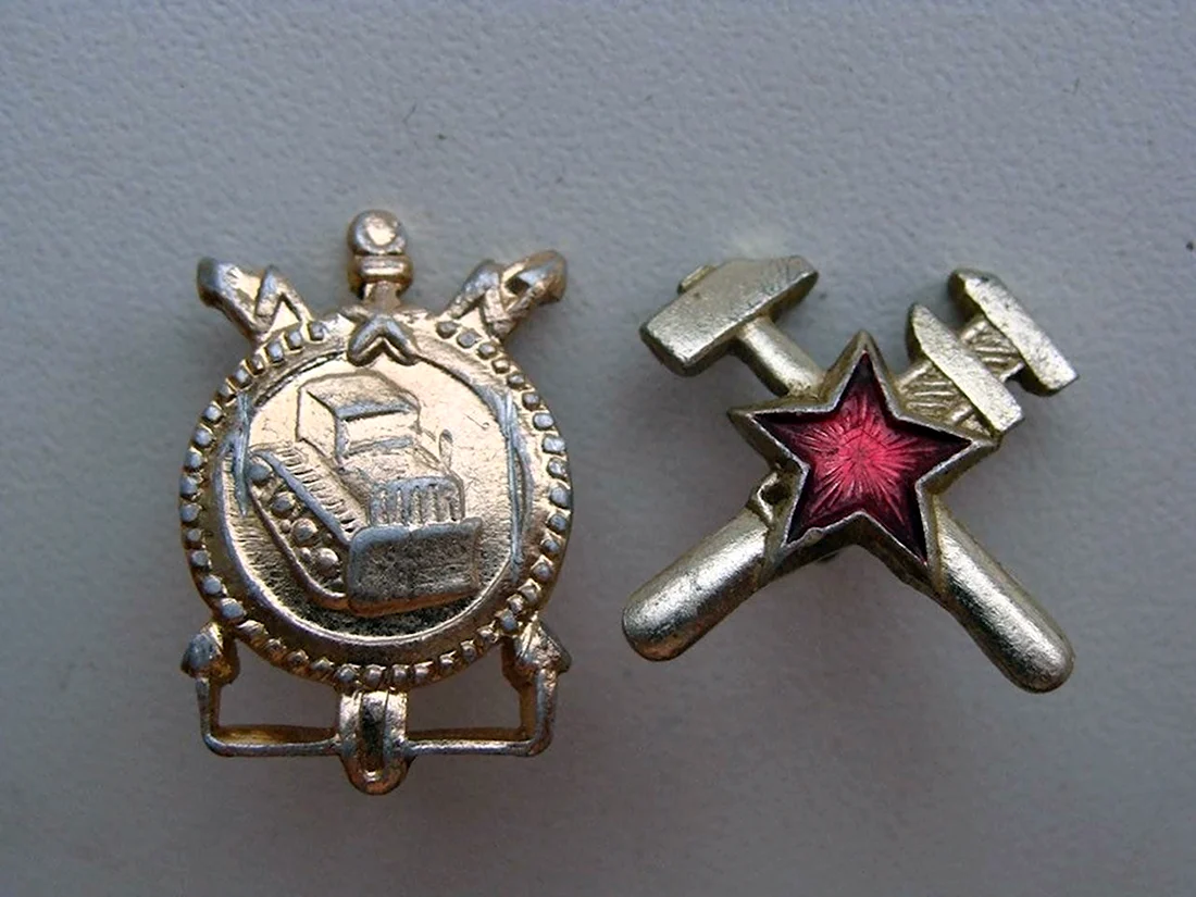 Эмблема стройбата Советской армии. Поздравление на праздник