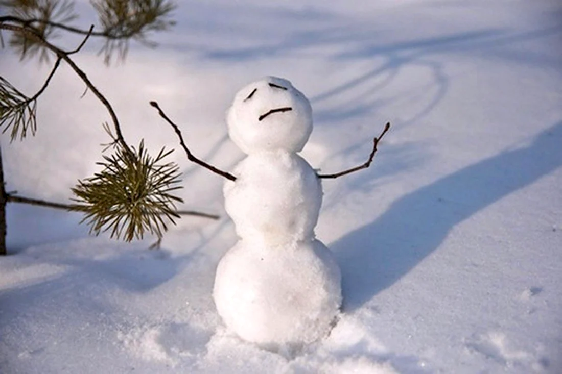 Грустный Снеговик. Поздравление на праздник