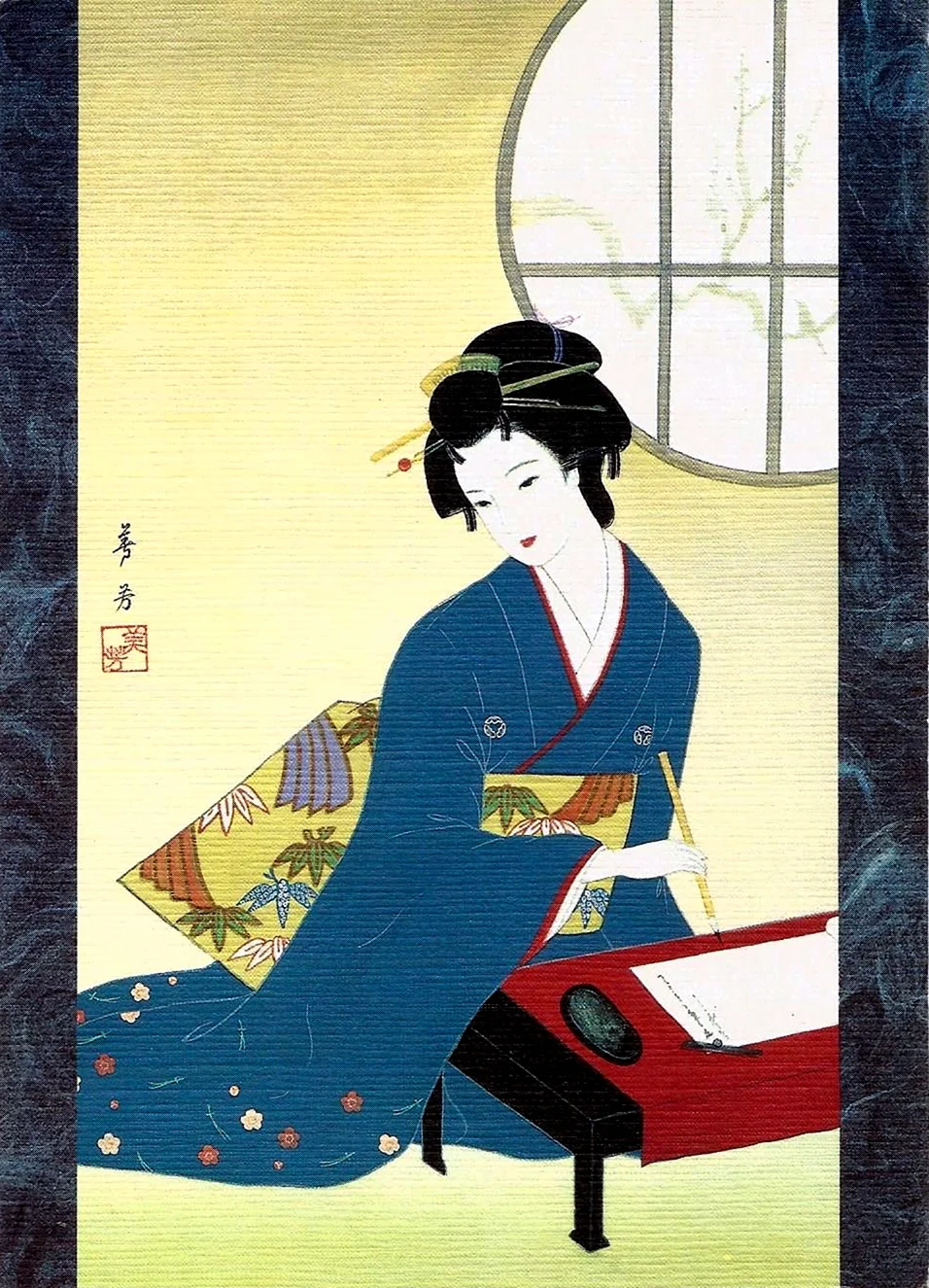 Японские новогодние открытки. Открытка с поздравлением