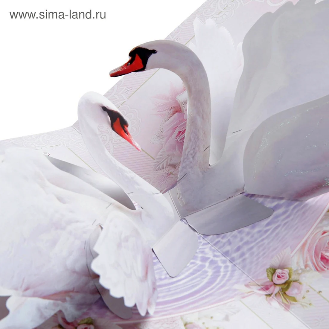 Лебеди на свадьбу. Свадебная открытка