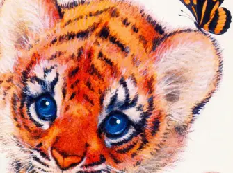 Открытка с тигром открытка
