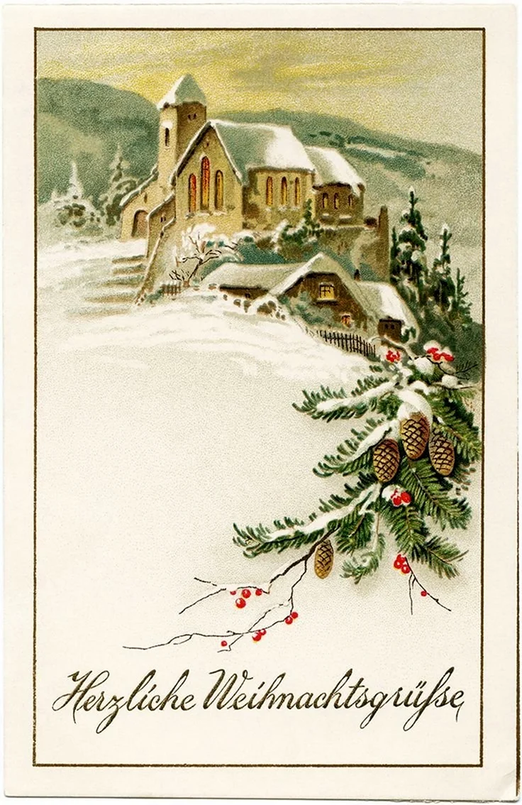 Открытки с Рождеством на немецком открытка