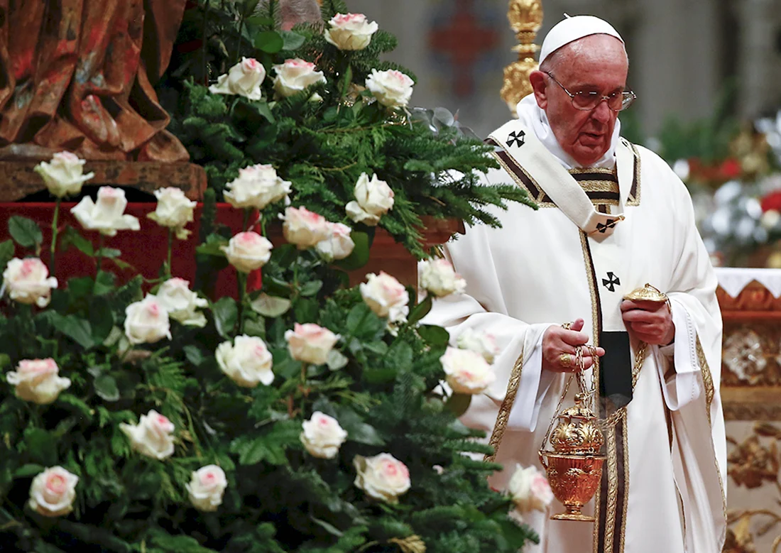 Папа Франциск Рождественская месса. Поздравление на праздник