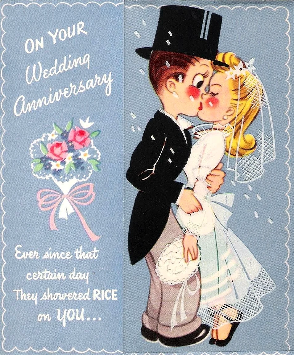 Поздравление с бумажной свадьбой. Свадебная открытка
