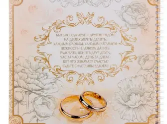 Поздравление со свадьбой. Свадебная открытка