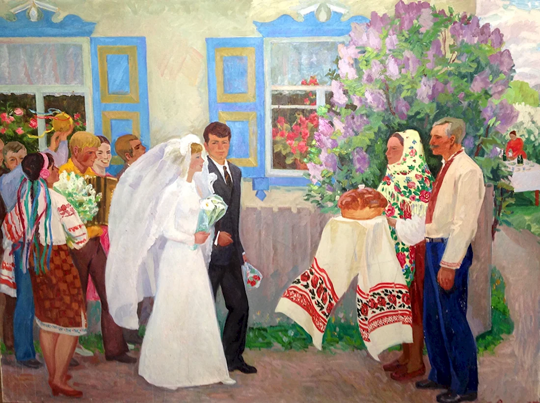 Репка Сергей Никанорович. Свадьба. 1975. Поздравление на праздник