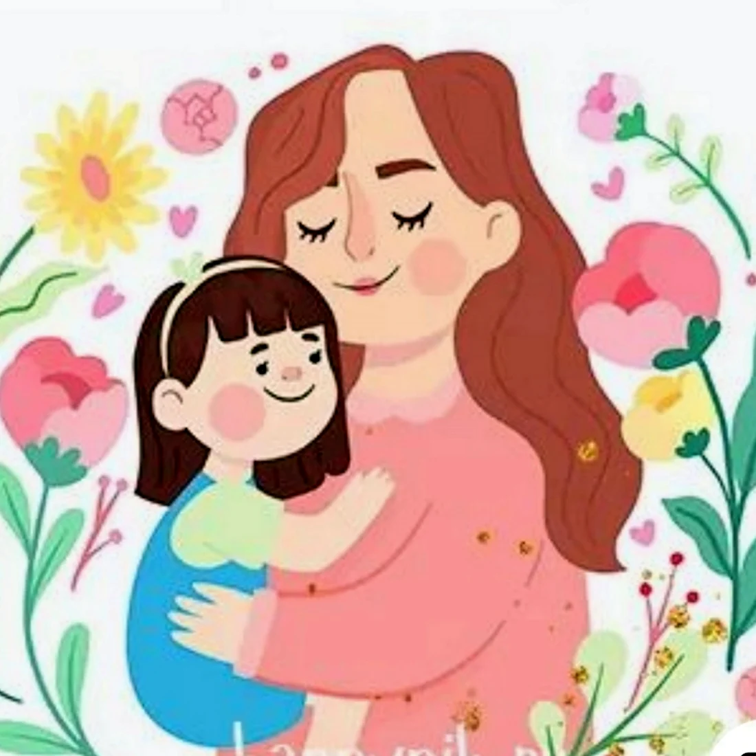 Рисунок ко Дню матери. Поздравление на праздник
