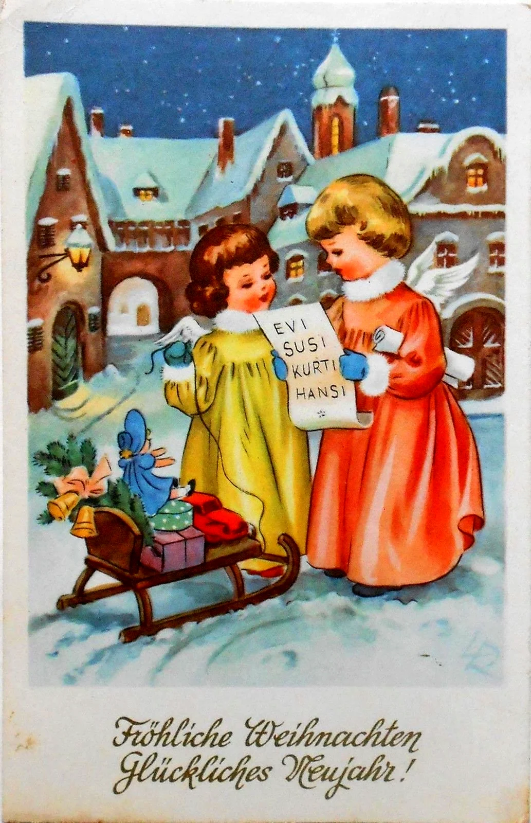 Рождественская открытка на немецком открытка