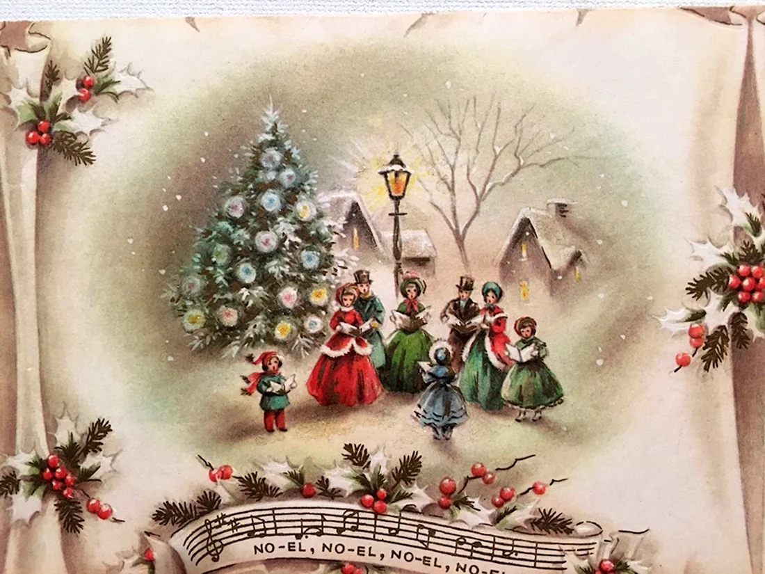 Рождественские открытки в стиле викторианской эпохи открытка