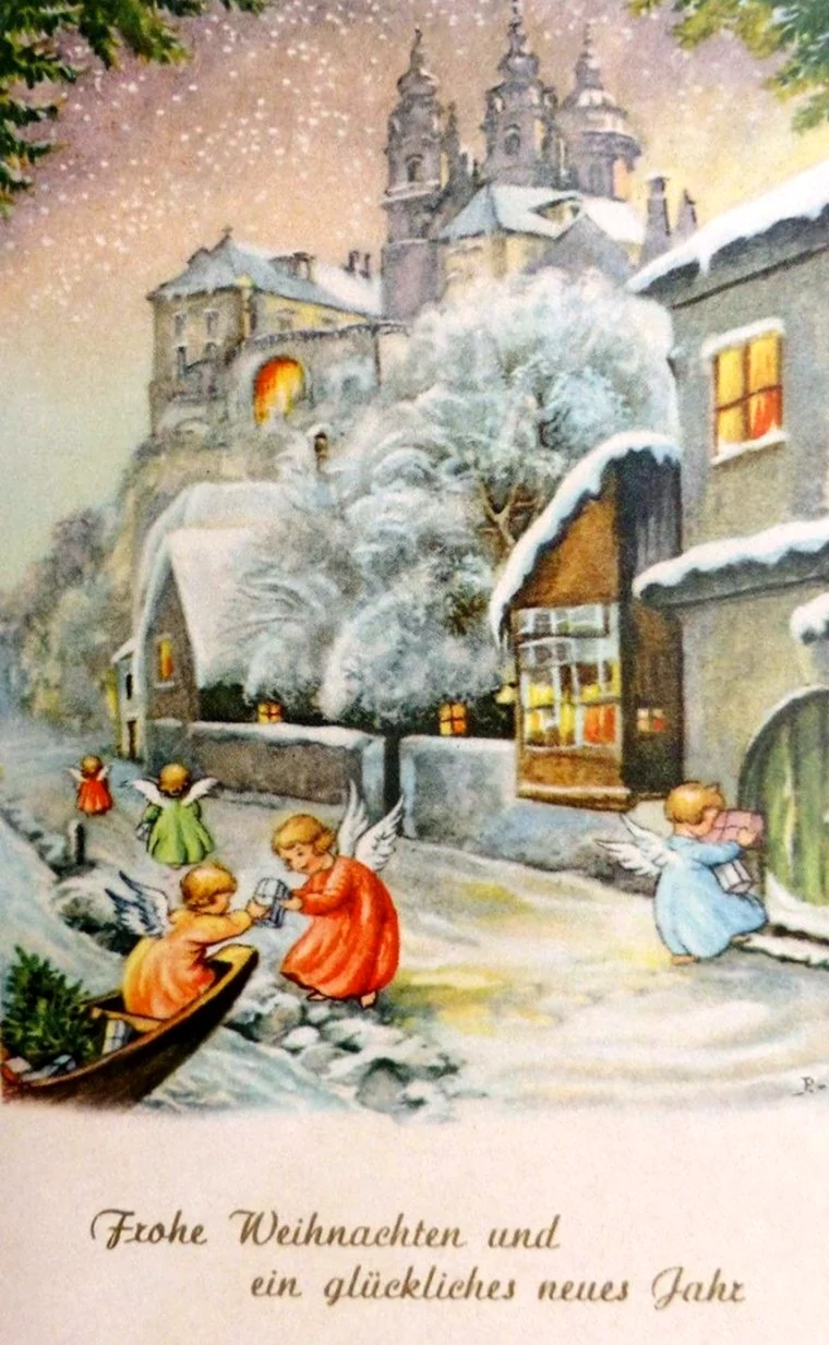 С Рождеством на немецком открытка