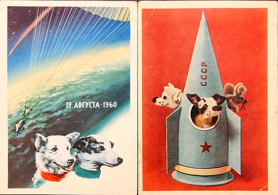 Советские открытки космос. Поздравление на праздник