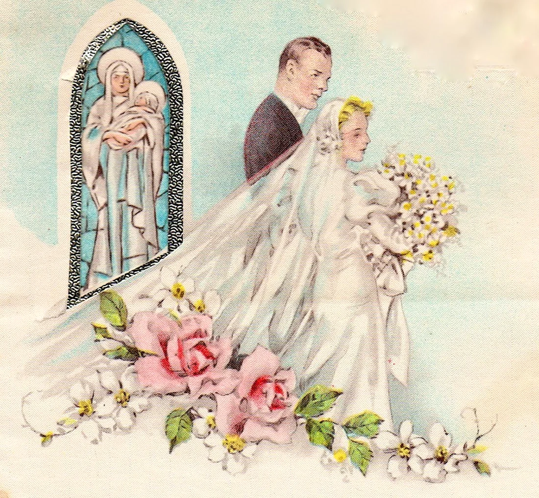 Старинные Свадебные открытки. Свадебная открытка