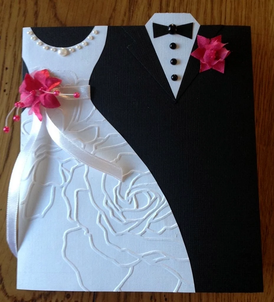 Свадьба на приглашение в платье. Свадебная открытка