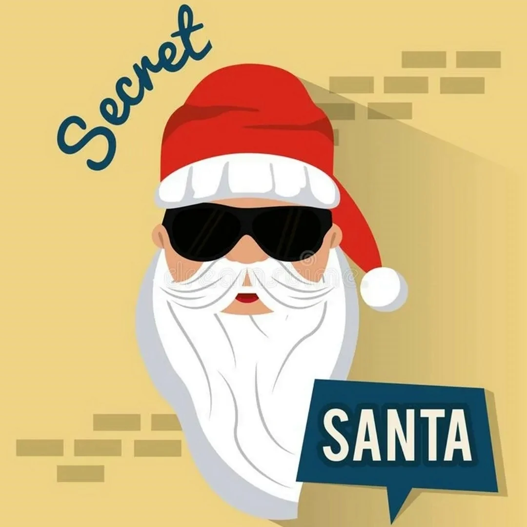 Тайный Санта рисунок открытка