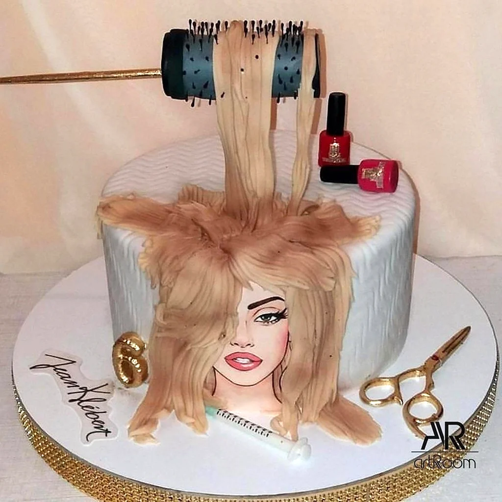 Торт для парикмахера. Поздравление на праздник