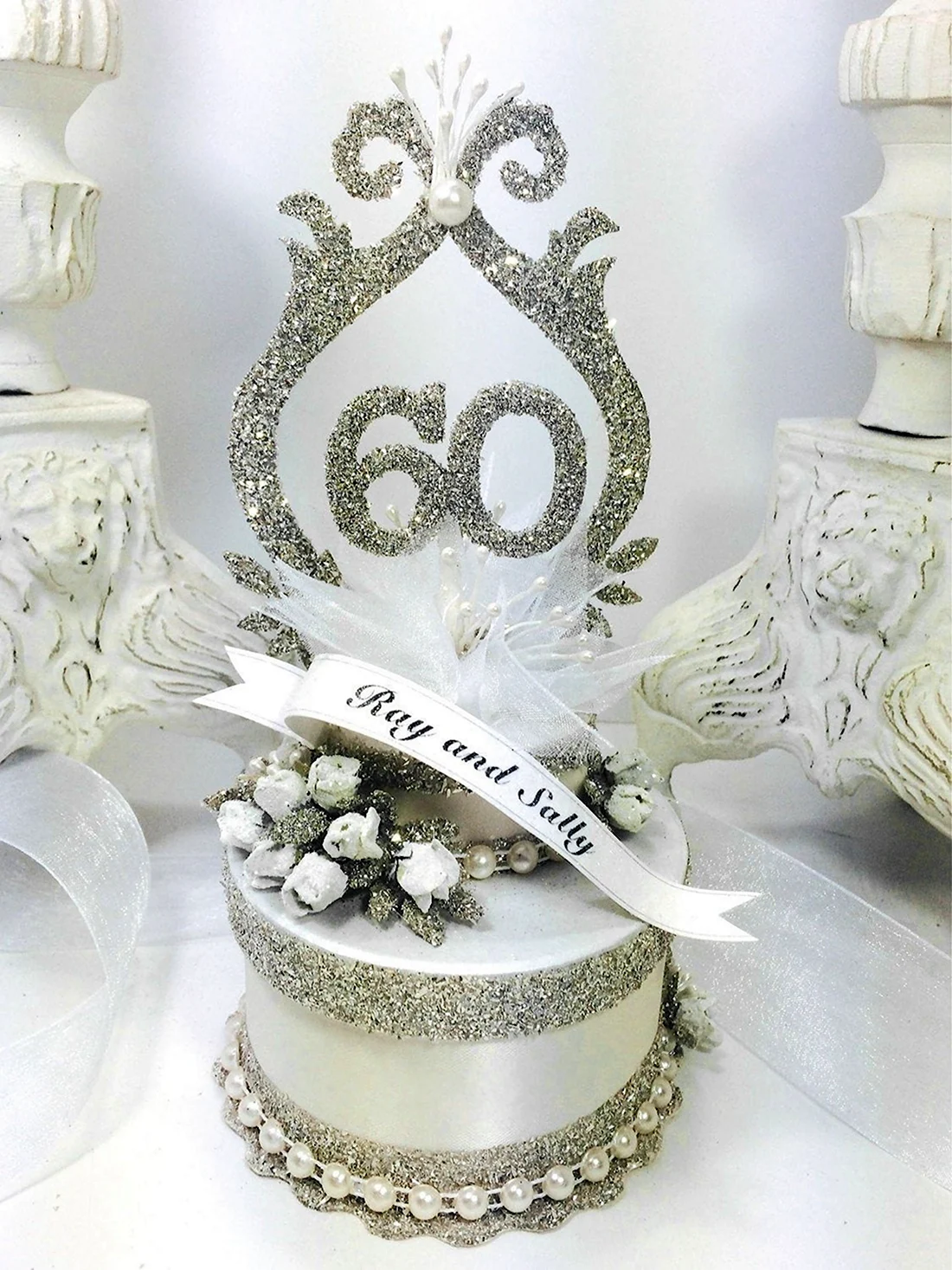 Торт на бриллиантовую свадьбу. Свадебная открытка