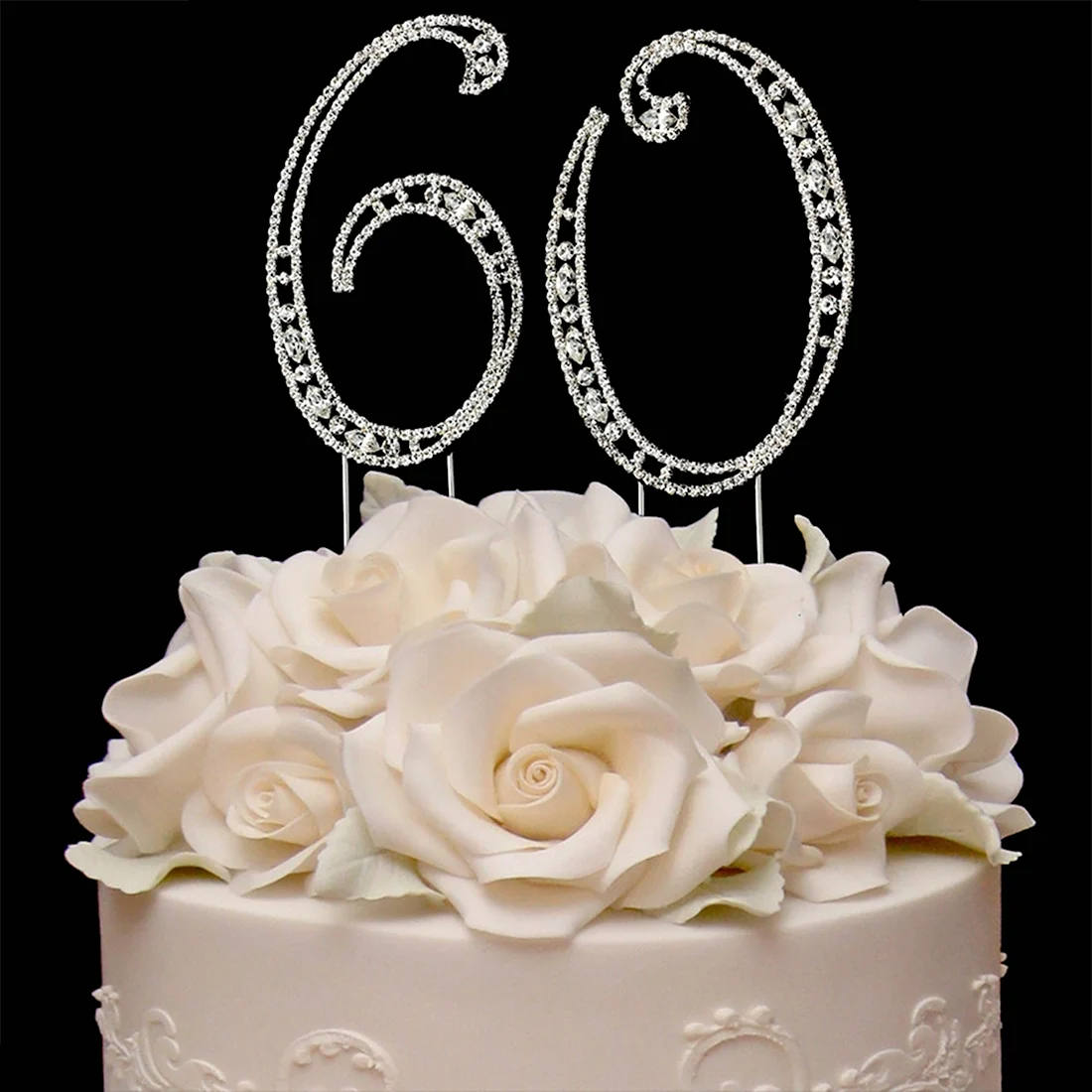 Торт на юбилей 60 лет женщине. Свадебная открытка