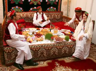 Традиции памирцев Таджикистане. Свадебная открытка