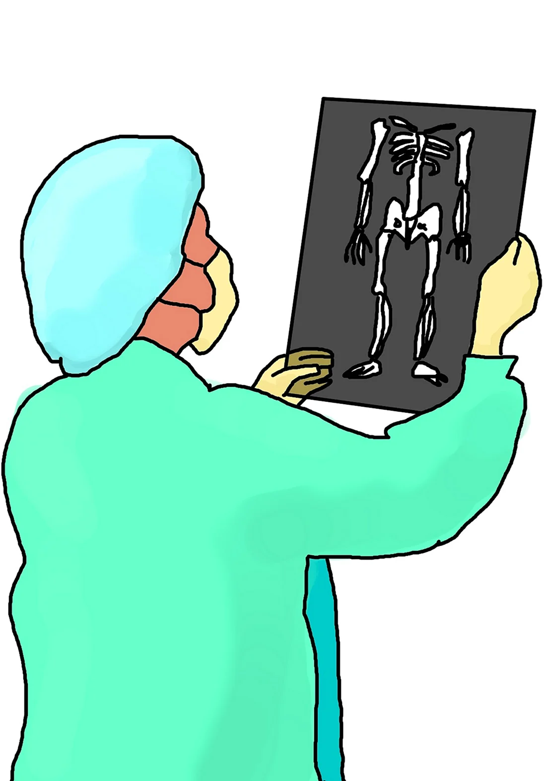 Травматолог с рентгеном