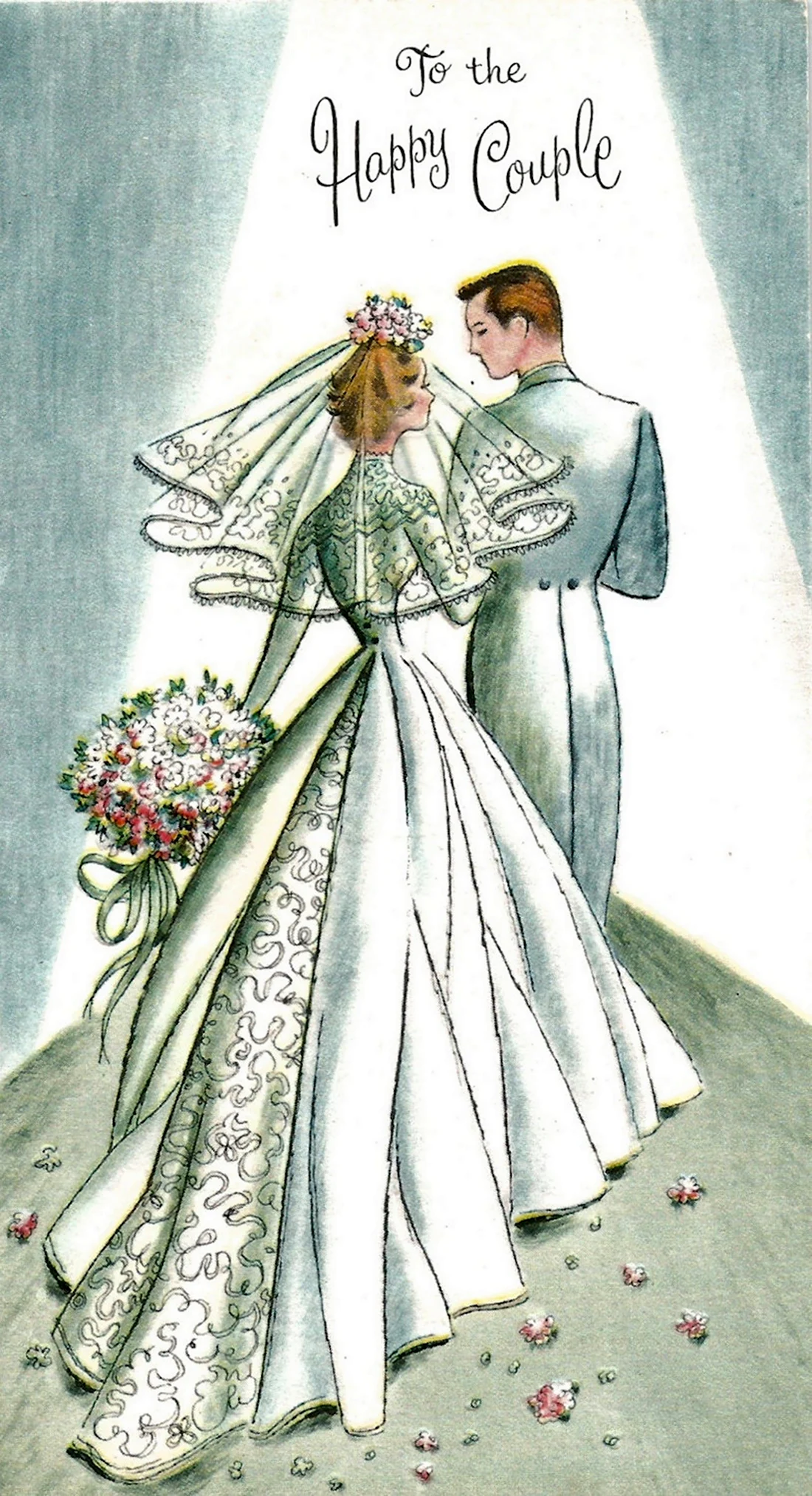 Винтажные Свадебные открытки. Свадебная открытка